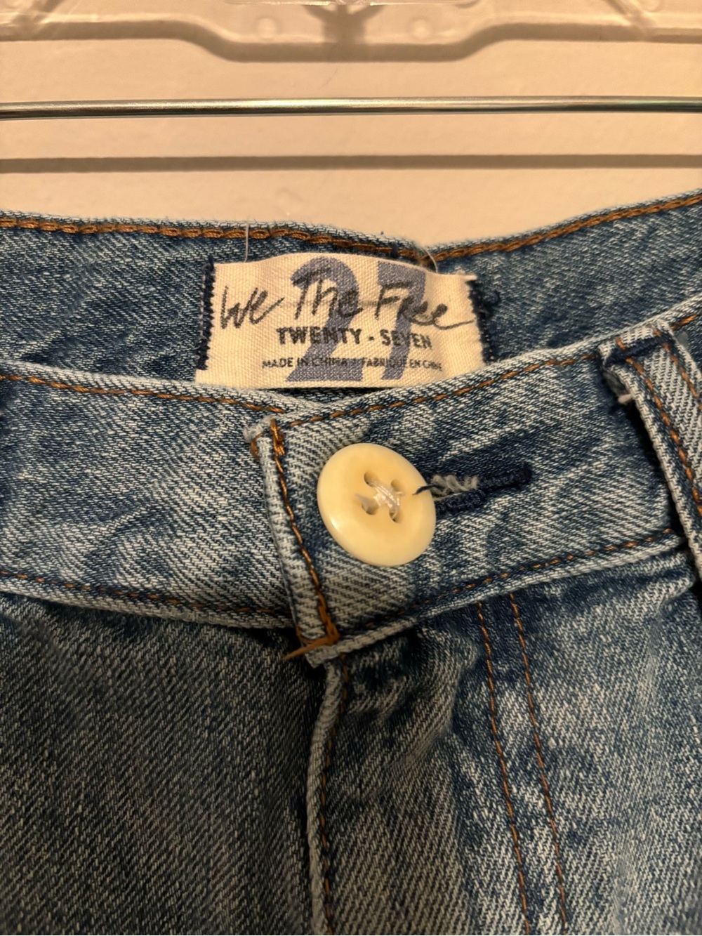 FREE PEOPLE We The Free denim bermuda shorts size 27 - Picture 2 of 4